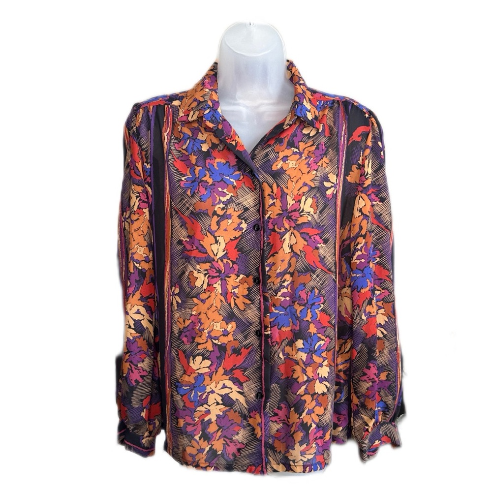 Teddi of California Multicolor Floral Shirt Size 12